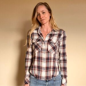 Veronica Beard Long Sleeve Button Down Flannel